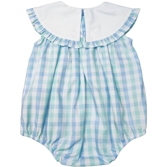 Aqua Plaid Girl's Bubble