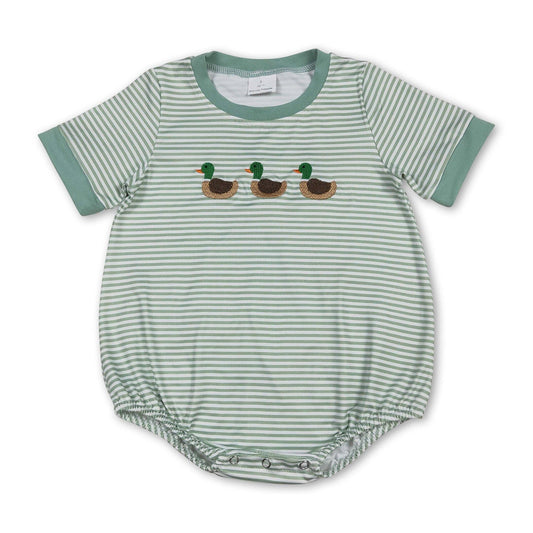Boys Striped Duck Romper