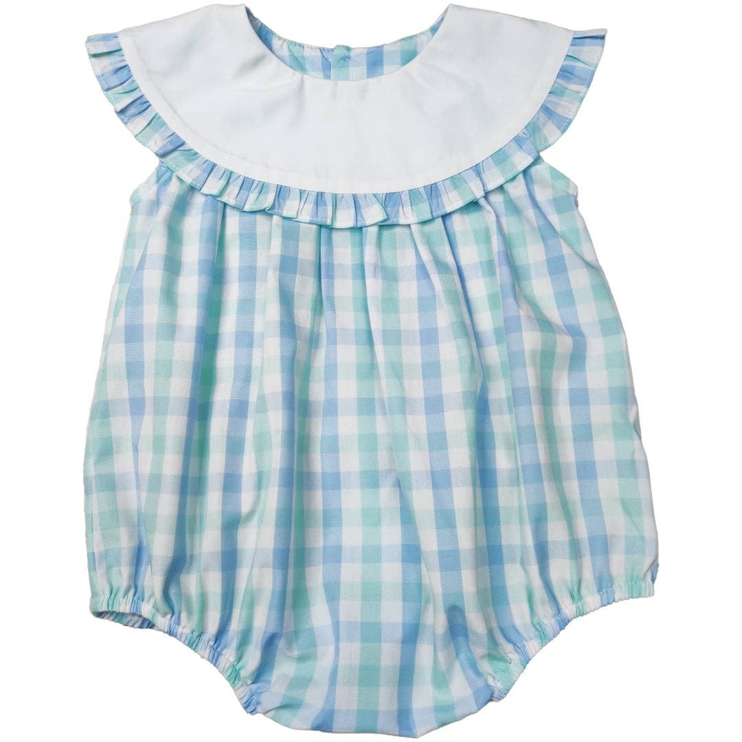 Aqua Plaid Girl's Bubble