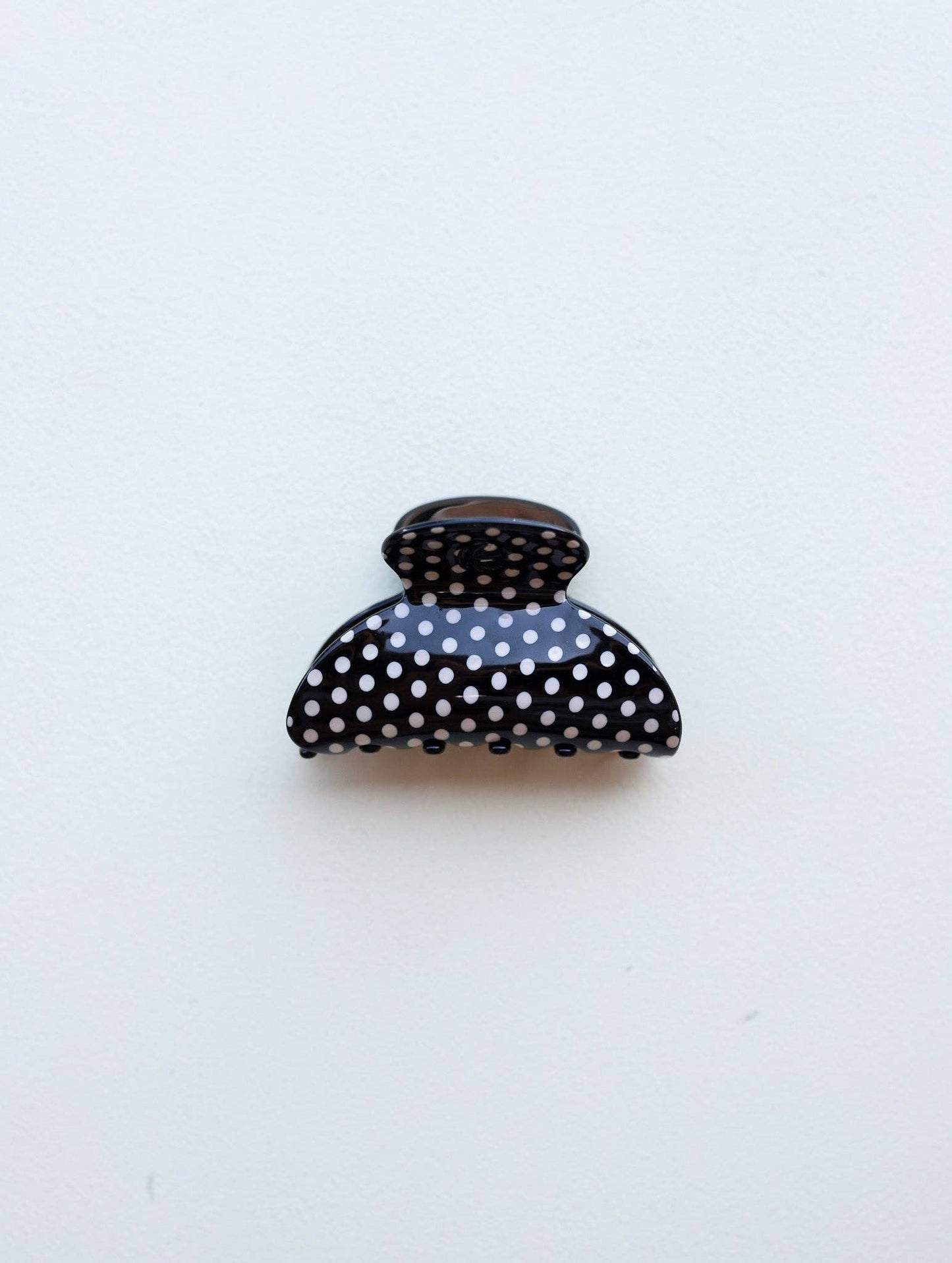 Black and White Polka Dot Claw Clip