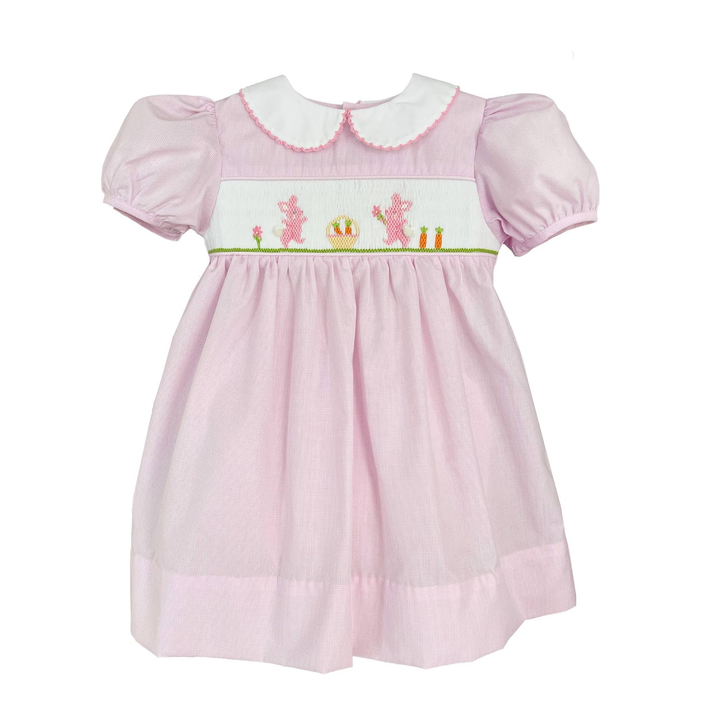 Girls Smocked Easter Bunny Dress